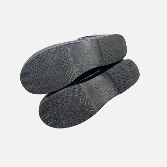 Dansko Professional Clog Patent Black Leather Silver Diamond Pattern Women’s 37 - Picture 10 of 11